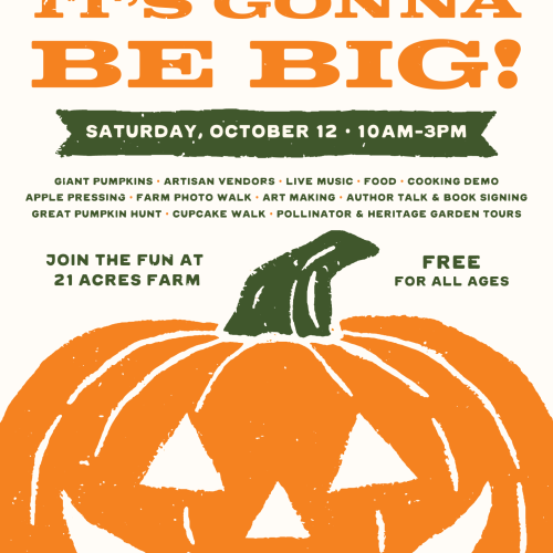 A flyer for Sammamish Valley Harvest Celebration on October 12, 10AM-3PM at 21 Acres Farm; various activities listed. Free for all ages.