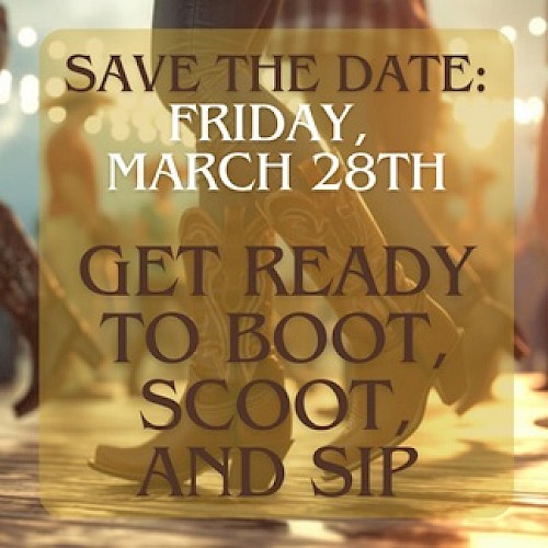 Save the date reminder: Friday, March 28th. Event theme: 